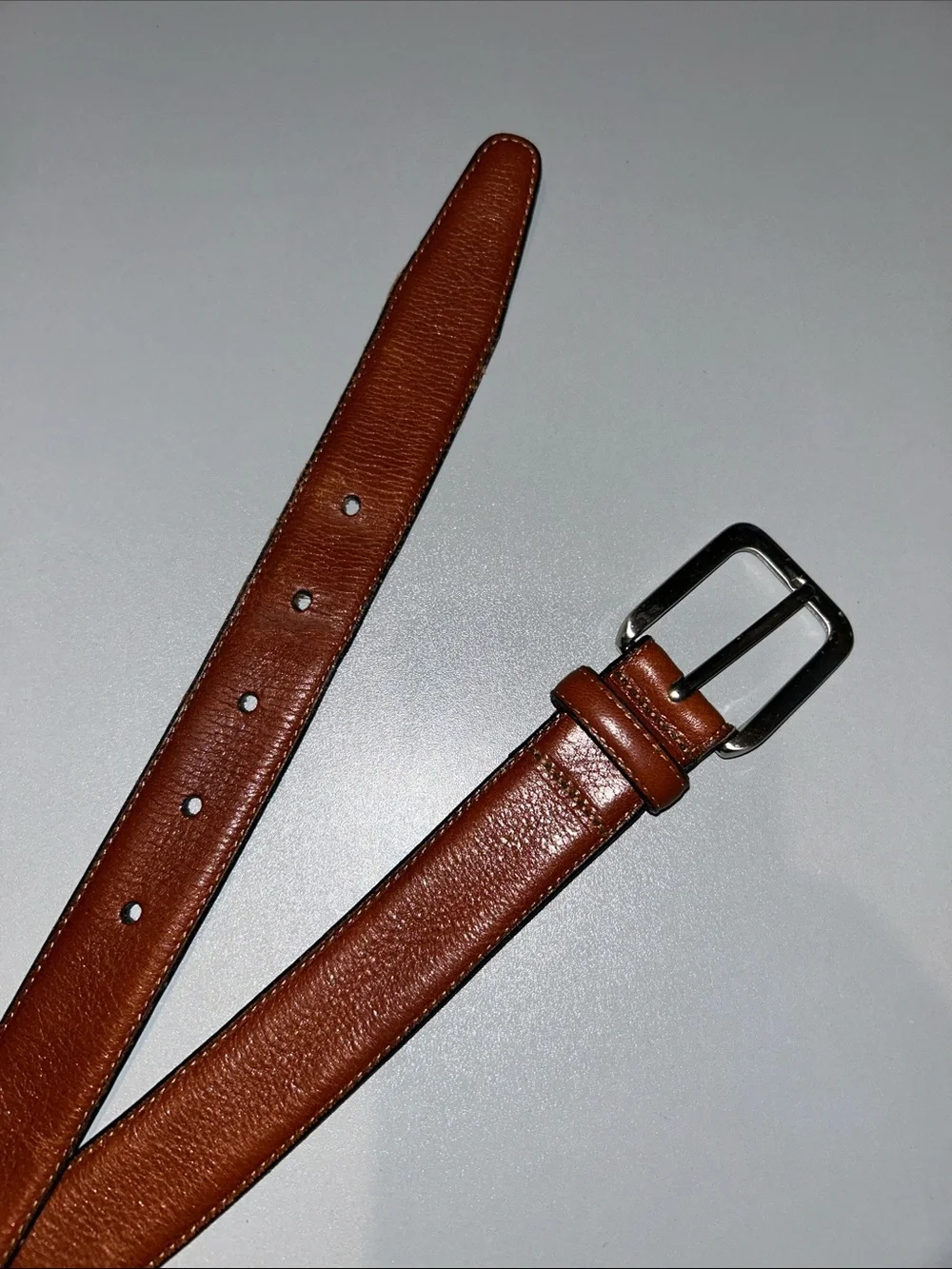 Men's Wearhouse Brown Classic full grain  Leather Belt Made in Italy